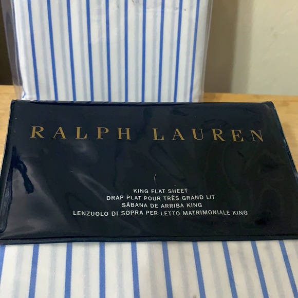 Ralph Lauren Prescot Blue Stripe KING Sheet Set
